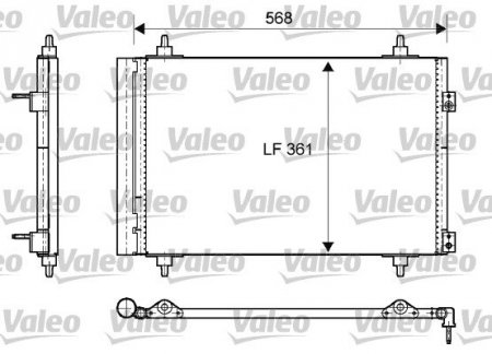 Chladi, kondenztor klimatizace Valeo pro Citroen Berlingo, C4, C4 Picasso, C4 Grand Picasso, DS4 a DS5 (6455CX, 818171)