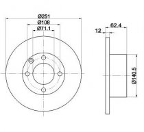 Zadn brzdov kotou Textar pro Citroen Xantia Break (92076800, 4246L6)