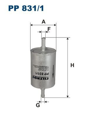 Palivovy filtr Filtron PP831/1 pro benznov motory Citroen (156785, 156787, 156793, 1567A5, 1567C6)