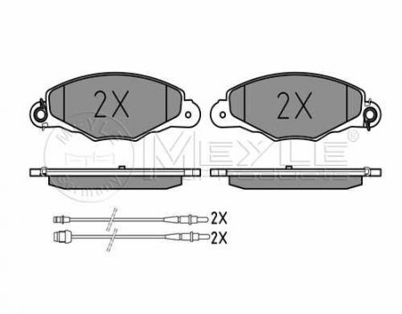 Brzdov destiky pedn Meyle pro Citroen Xantia, Xantia Break, XM a XM Break (425145, 425301)