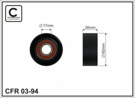 Kladka k napnku pro motory Citroen 1.1i, 1.4, 1.6 16V (5751C8, 9652046680, N1620S, 5751A2)