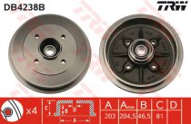 Brzdov buben TRW DB4238B pro Citroen Xsara, ZX (424740, s loiskem)