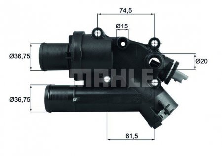 Komora termostatu MAHLE s idlem pro motory Citron 2.2HDi v C5, C6, C8 a C-Crosser (1336Z4)