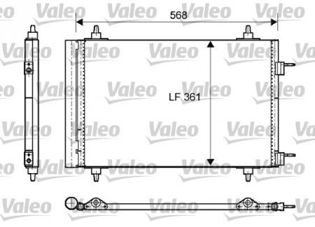 Chladi, kondenztor klimatizace Valeo, pro Citroen Berlingo, C4 a C4 Picasso (6455CY, 6455EW, 6455GK)