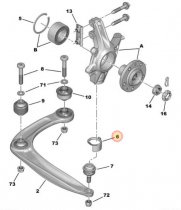 Chrni epu pednho ramene pro Citroen C4, C4 Picasso a Berlingo (Peugeot Partner, 5008, 362313, SK)