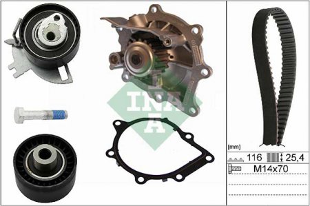 Rozvodov sada s vodn pumpou INA pro motory Citron 1.6HDi 150 a 135 (1609525880)